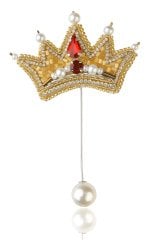 Kraliçe Taçlı Broş