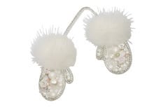 Beyaz Tüylü Eldiven Broş