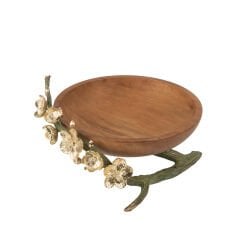 Marina Ahşap ve Pirinç Dekoratif Kase