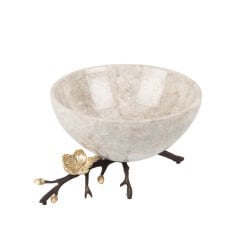 Marina Pirinç ve Mermer Dekoratif Kase